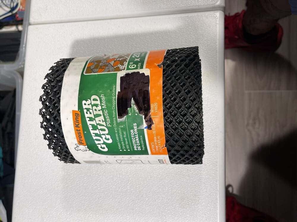 Frost King Gutter Guard Plastic Mesh 6" x 20' Black